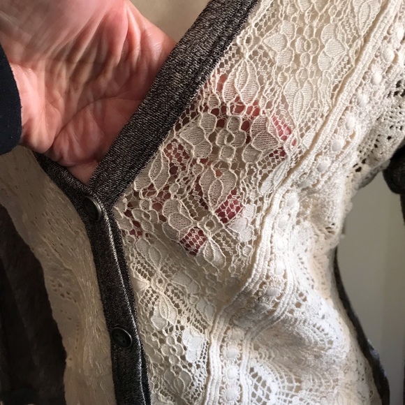 Lace front cardigan by Spoiled - size Small - Picture 2 of 8